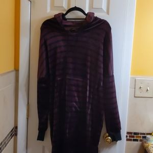 Casual Velour hoodie dress